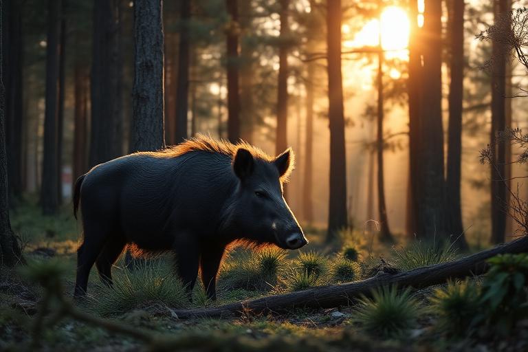 Vildsvinejagt i Skåne